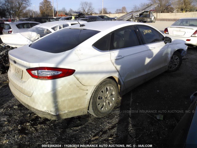 1FA6P0G78E5373067 - 2014 FORD FUSION S WHITE photo 4