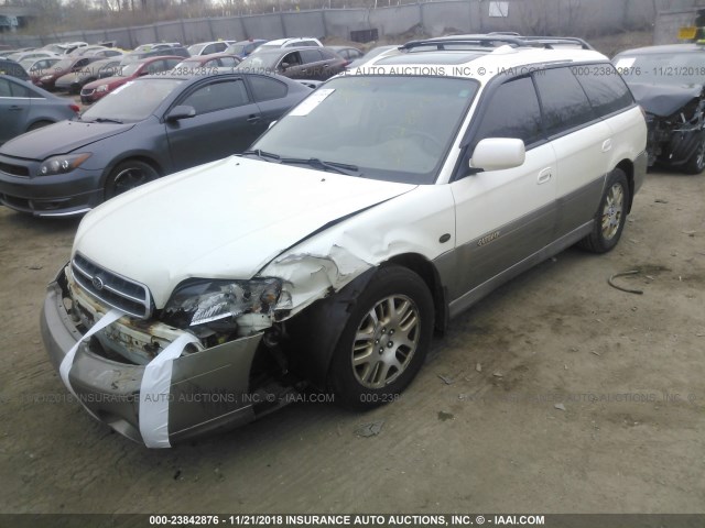 4S3BH806717637254 - 2001 SUBARU LEGACY OUTBACK H6 3.0 LL BEAN WHITE photo 2