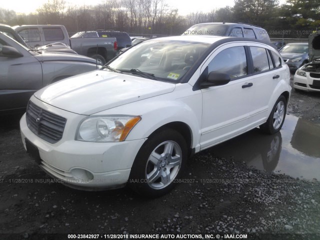 1B3HB48B27D562058 - 2007 DODGE CALIBER SXT WHITE photo 2