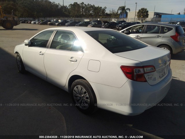 4T1BF1FK5DU267201 - 2013 TOYOTA CAMRY L/SE/LE/XLE WHITE photo 3