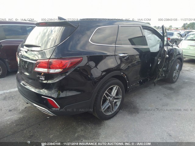 KM8SR4HFXJU280966 - 2018 HYUNDAI SANTA FE SE/LIMITED BLACK photo 4