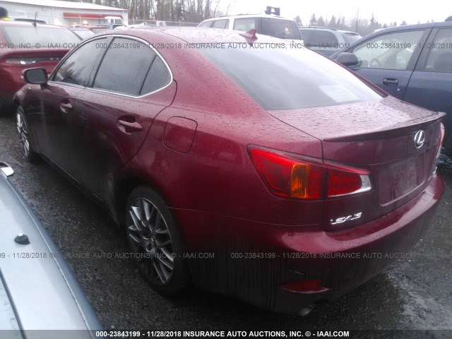 JTHCK262192029664 - 2009 LEXUS IS 250 RED photo 3