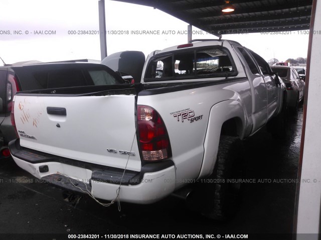 5TEUU42N96Z239836 - 2006 TOYOTA TACOMA ACCESS CAB თეთრი ფოტო 4