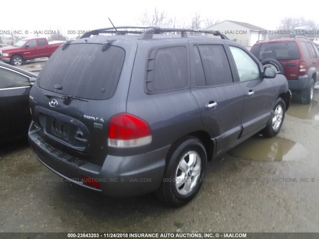 KM8SC13E36U103407 - 2006 HYUNDAI SANTA FE GLS/LIMITED Dark Blue photo 4