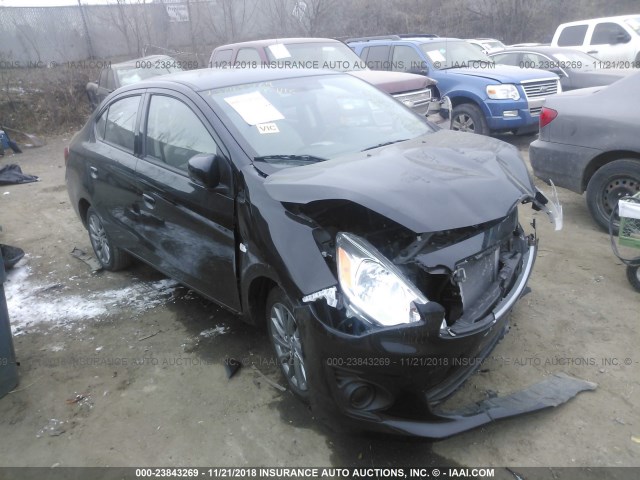 ML32F3FJ9JHF07982 - 2018 MITSUBISHI MIRAGE G4 ES შავი ფოტო 1