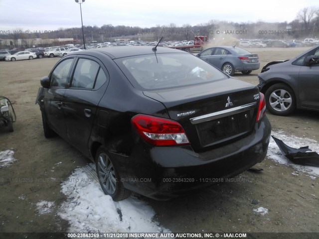 ML32F3FJ9JHF07982 - 2018 MITSUBISHI MIRAGE G4 ES შავი ფოტო 3