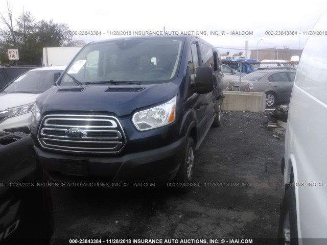 1FBZX2ZM9FKB05934 - 2015 FORD TRANSIT T-350 Dark Blue photo 2