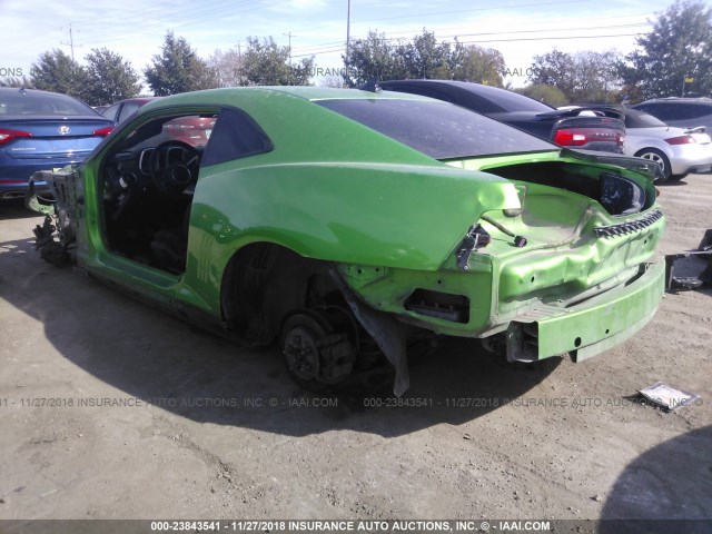 2G1FE1ED3B9170013 - 2011 CHEVROLET CAMARO LS GREEN photo 3