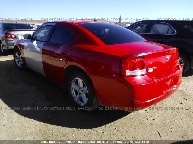 2B3CA3CVXAH233966 - 2010 DODGE CHARGER SXT RED photo 3
