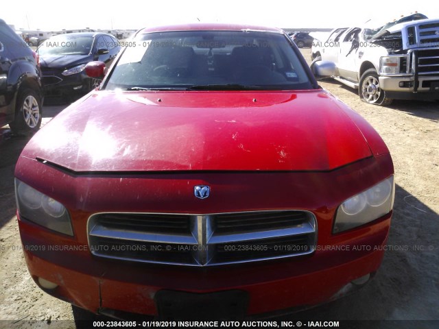 2B3CA3CVXAH233966 - 2010 DODGE CHARGER SXT RED photo 6