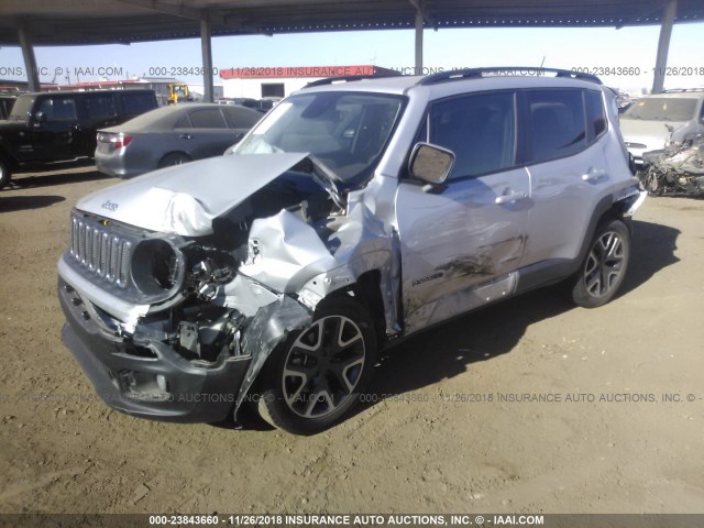 ZACCJABT9FPB97194 - 2015 JEEP RENEGADE LATITUDE SILVER photo 2