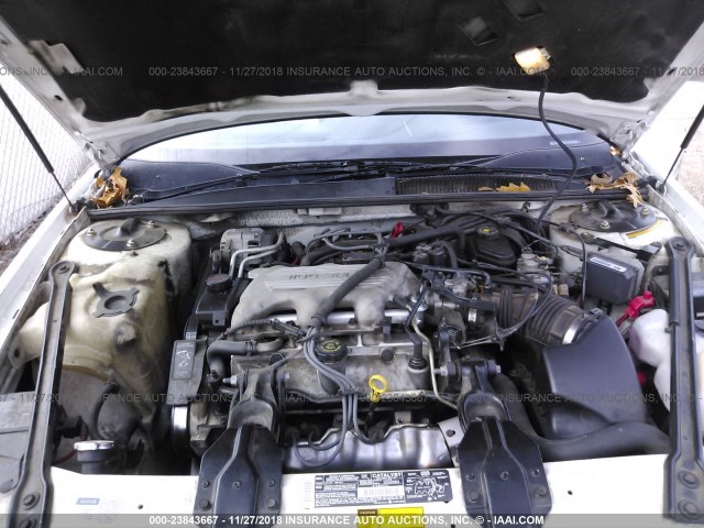 1G2WJ52M4SF222095 - 1995 PONTIAC GRAND PRIX SE WHITE photo 10