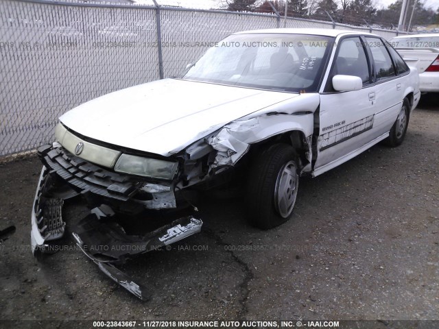 1G2WJ52M4SF222095 - 1995 PONTIAC GRAND PRIX SE WHITE photo 2