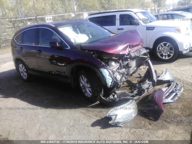 5J6RM4H74DL023686 - 2013 HONDA CR-V EXL MAROON photo 1