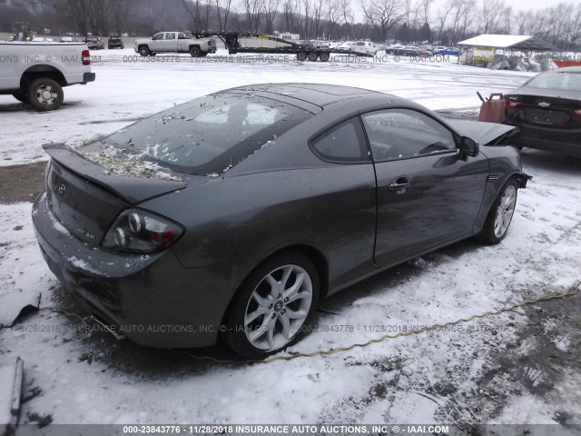 KMHHN66F57U240470 - 2007 HYUNDAI TIBURON GT/SE/GT LIMITED GRAY photo 4