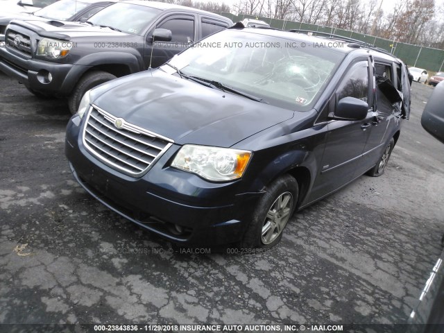2A8HR54P78R774317 - 2008 CHRYSLER TOWN & COUNTRY TOURING BLUE photo 2