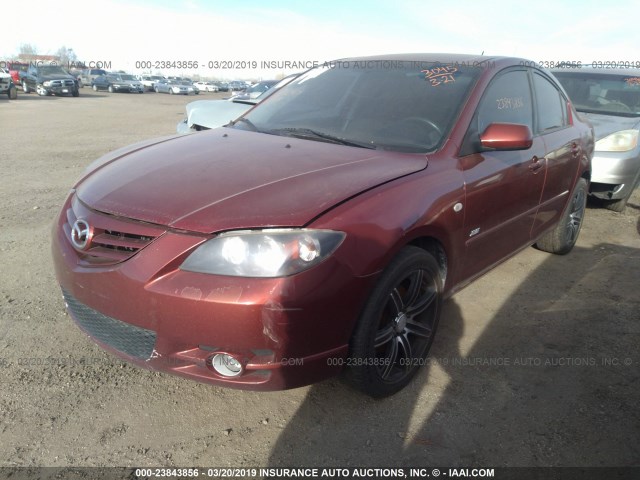 JM1BK123461441505 - 2006 MAZDA 3 S RED photo 2