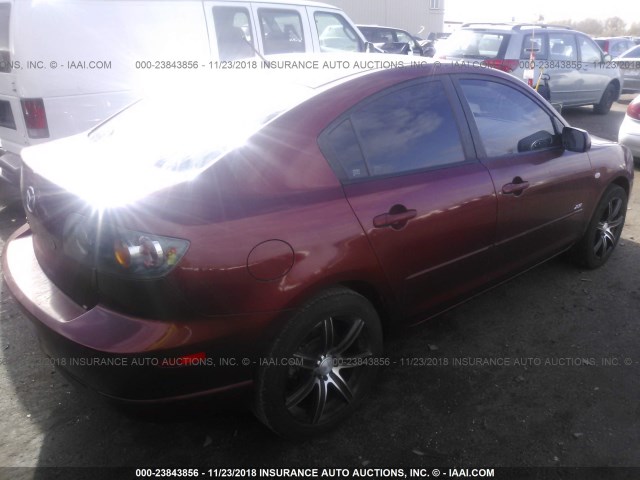 JM1BK123461441505 - 2006 MAZDA 3 S RED photo 4