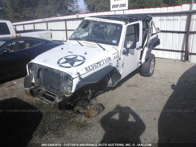 1C4HJWDG4DL581839 - 2013 JEEP WRANGLER UNLIMITE SPORT WHITE photo 2