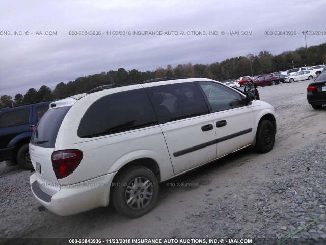 1D4GP24R65B332795 - 2005 DODGE GRAND CARAVAN SE WHITE photo 4