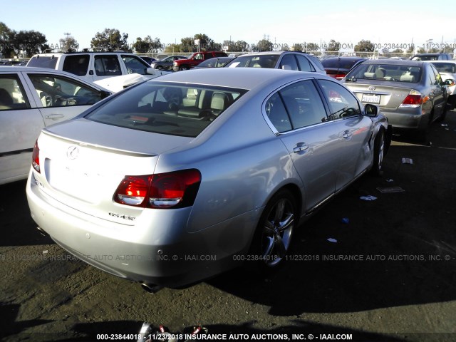 JTHBN96S665004118 - 2006 LEXUS GS GENERATION 200 430 SILVER photo 4