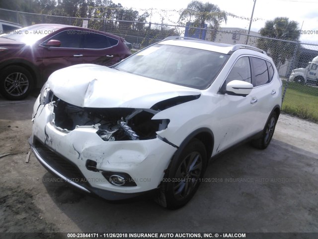 5N1AT2MT3GC881678 - 2016 NISSAN ROGUE S/SL/SV WHITE photo 2