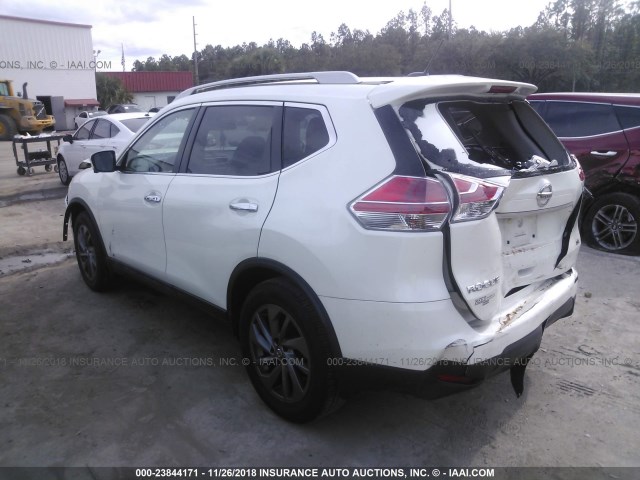 5N1AT2MT3GC881678 - 2016 NISSAN ROGUE S/SL/SV WHITE photo 3