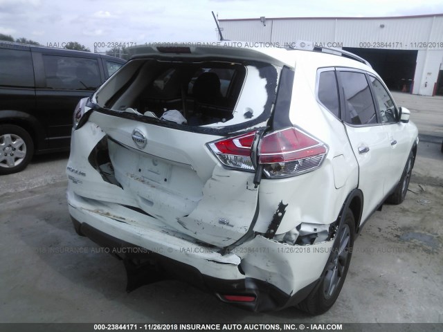 5N1AT2MT3GC881678 - 2016 NISSAN ROGUE S/SL/SV WHITE photo 6