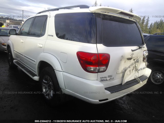 5TDBT48A25S249778 - 2005 TOYOTA SEQUOIA LIMITED WHITE photo 3