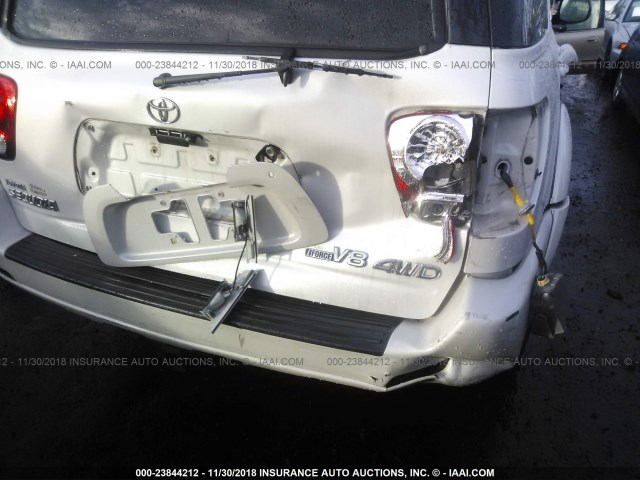 5TDBT48A25S249778 - 2005 TOYOTA SEQUOIA LIMITED WHITE photo 6