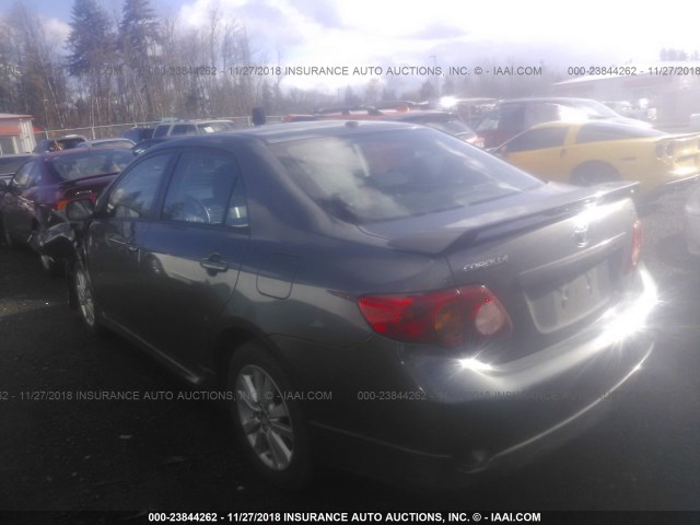 2T1BU4EE5AC459606 - 2010 TOYOTA COROLLA S/LE/XLE GRAY photo 3