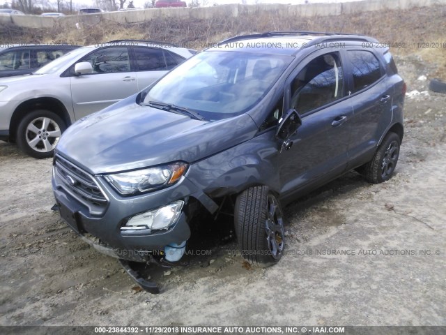 MAJ6P1CLXJC159793 - 2018 FORD ECOSPORT SES GRAY photo 2