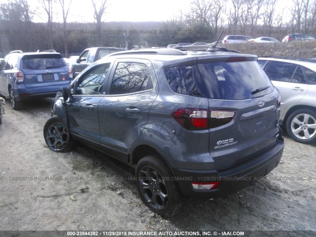 MAJ6P1CLXJC159793 - 2018 FORD ECOSPORT SES GRAY photo 3