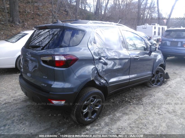 MAJ6P1CLXJC159793 - 2018 FORD ECOSPORT SES GRAY photo 4