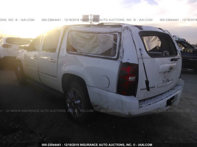 1GNFK36349R218045 - 2009 CHEVROLET SUBURBAN K1500 LTZ WHITE photo 3