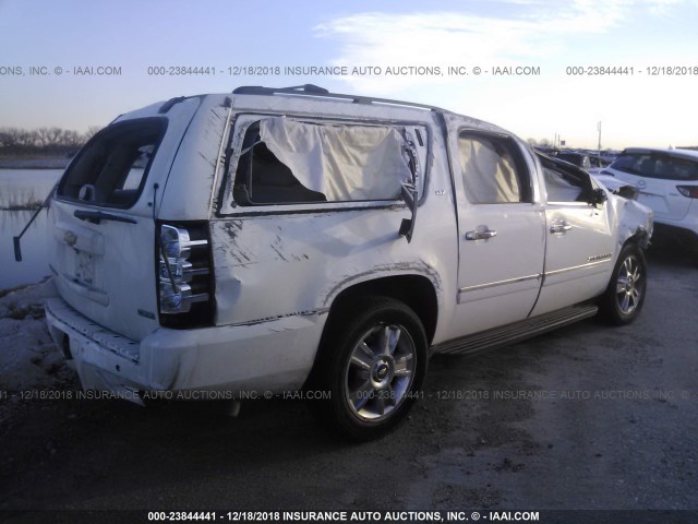 1GNFK36349R218045 - 2009 CHEVROLET SUBURBAN K1500 LTZ WHITE photo 4