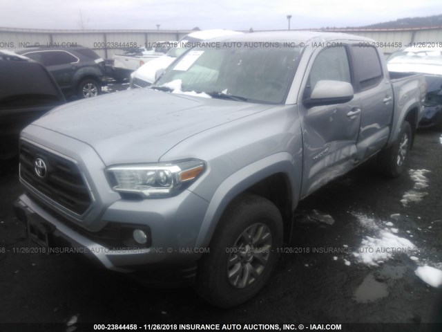 3TMCZ5AN1GM029864 - 2016 TOYOTA TACOMA DBL CAB/SR/SR5/TRD SPT/OR GRAY photo 2