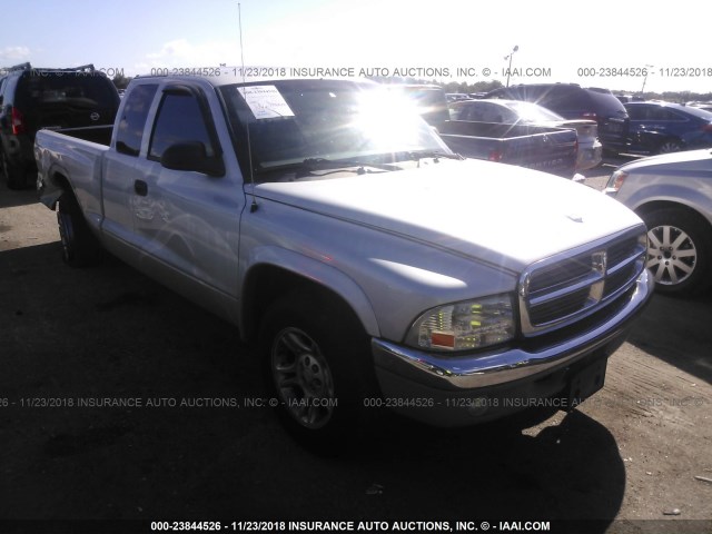 1D7GL42K84S535301 - 2004 DODGE DAKOTA SLT SILVER photo 1