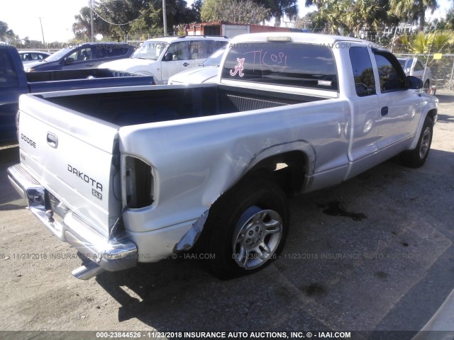 1D7GL42K84S535301 - 2004 DODGE DAKOTA SLT SILVER photo 4