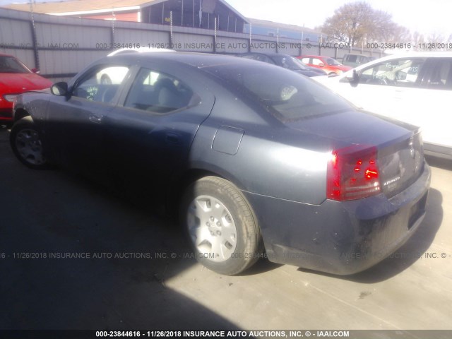 2B3KA43G67H645104 - 2007 DODGE CHARGER SE/SXT GRAY photo 3