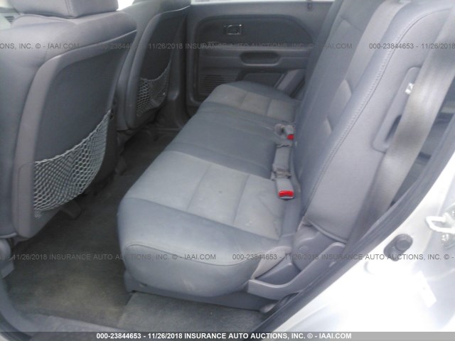 5FNYF18208B049645 - 2008 HONDA PILOT VP SILVER photo 8