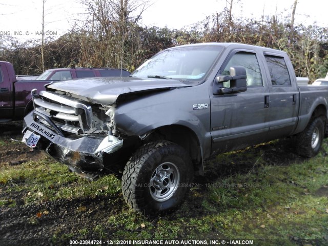 1FTSW31FX2EC90409 - 2002 FORD F350 SRW SUPER DUTY GRAY photo 2