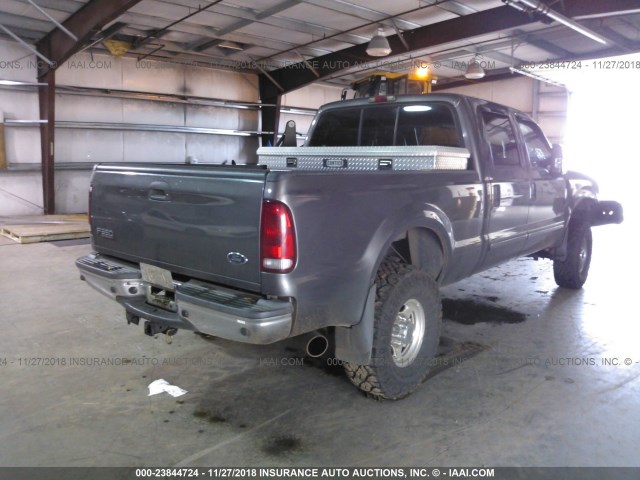 1FTSW31FX2EC90409 - 2002 FORD F350 SRW SUPER DUTY GRAY photo 4