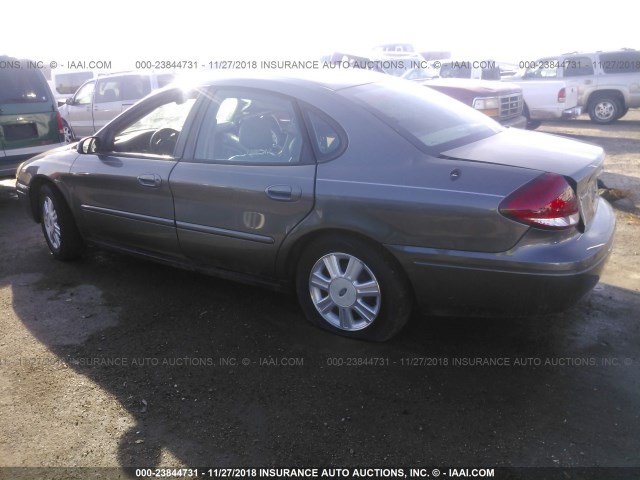 1FAFP56265A233917 - 2005 FORD TAURUS SEL GRAY photo 3