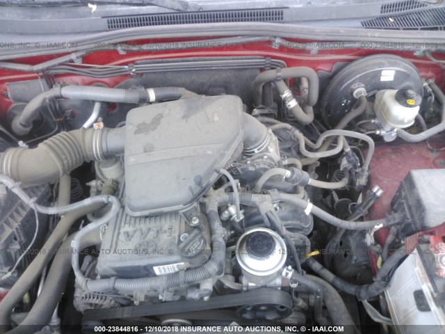 5TEUX42N49Z608307 - 2009 TOYOTA TACOMA ACCESS CAB წითელი ფოტო 10