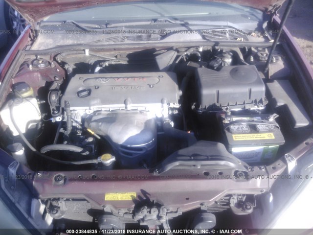 4T1BE32K72U067244 - 2002 TOYOTA CAMRY LE/XLE/SE MAROON photo 10
