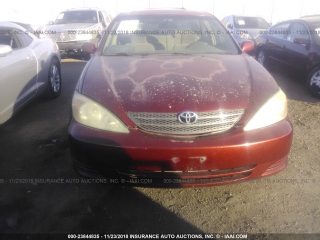 4T1BE32K72U067244 - 2002 TOYOTA CAMRY LE/XLE/SE MAROON photo 6