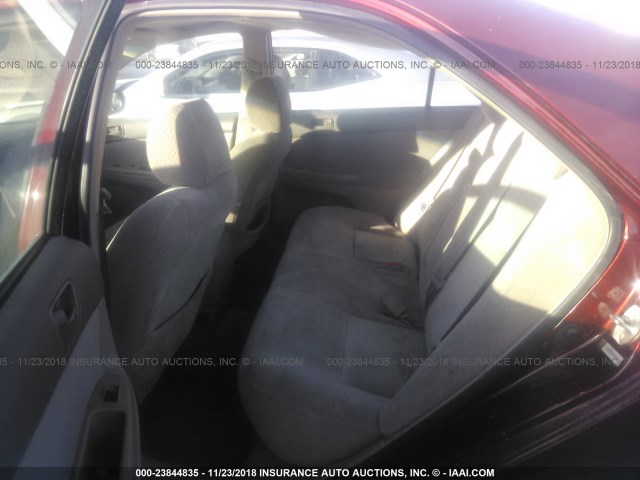 4T1BE32K72U067244 - 2002 TOYOTA CAMRY LE/XLE/SE MAROON photo 8