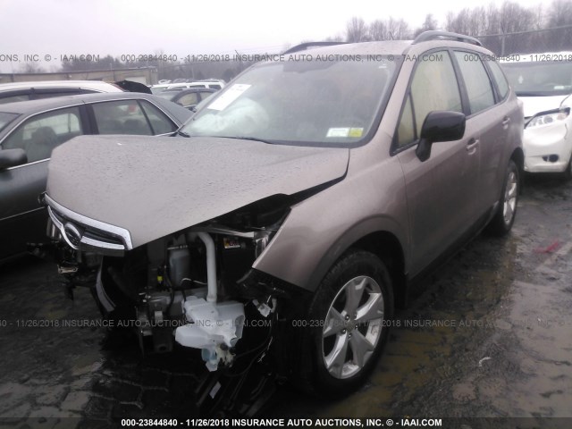 JF2SJABCXFH473970 - 2015 SUBARU FORESTER 2.5I TAN photo 2