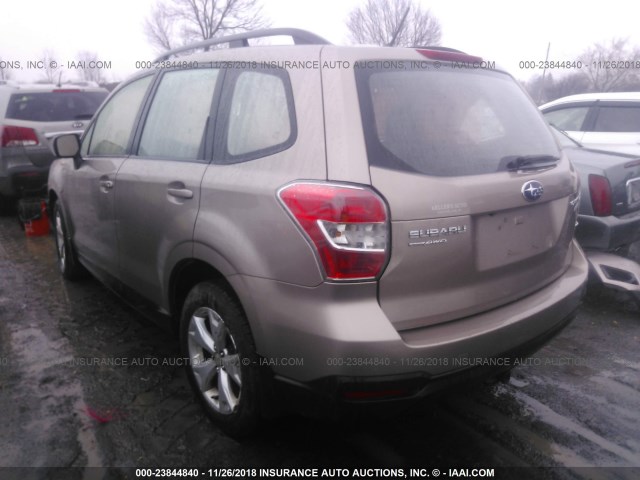 JF2SJABCXFH473970 - 2015 SUBARU FORESTER 2.5I TAN photo 3